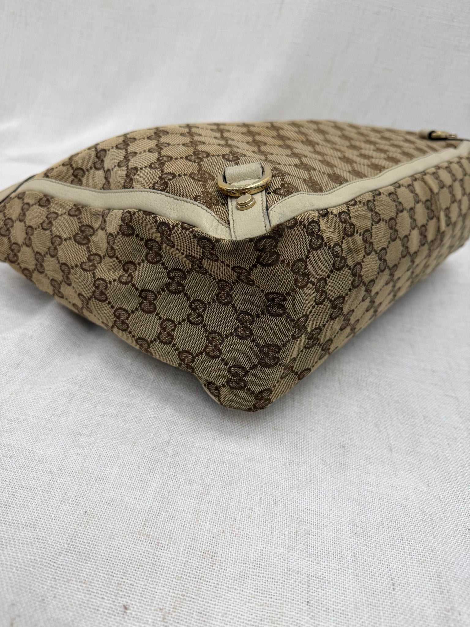 Gucci Tan GG Canvas Abby Tote Bag