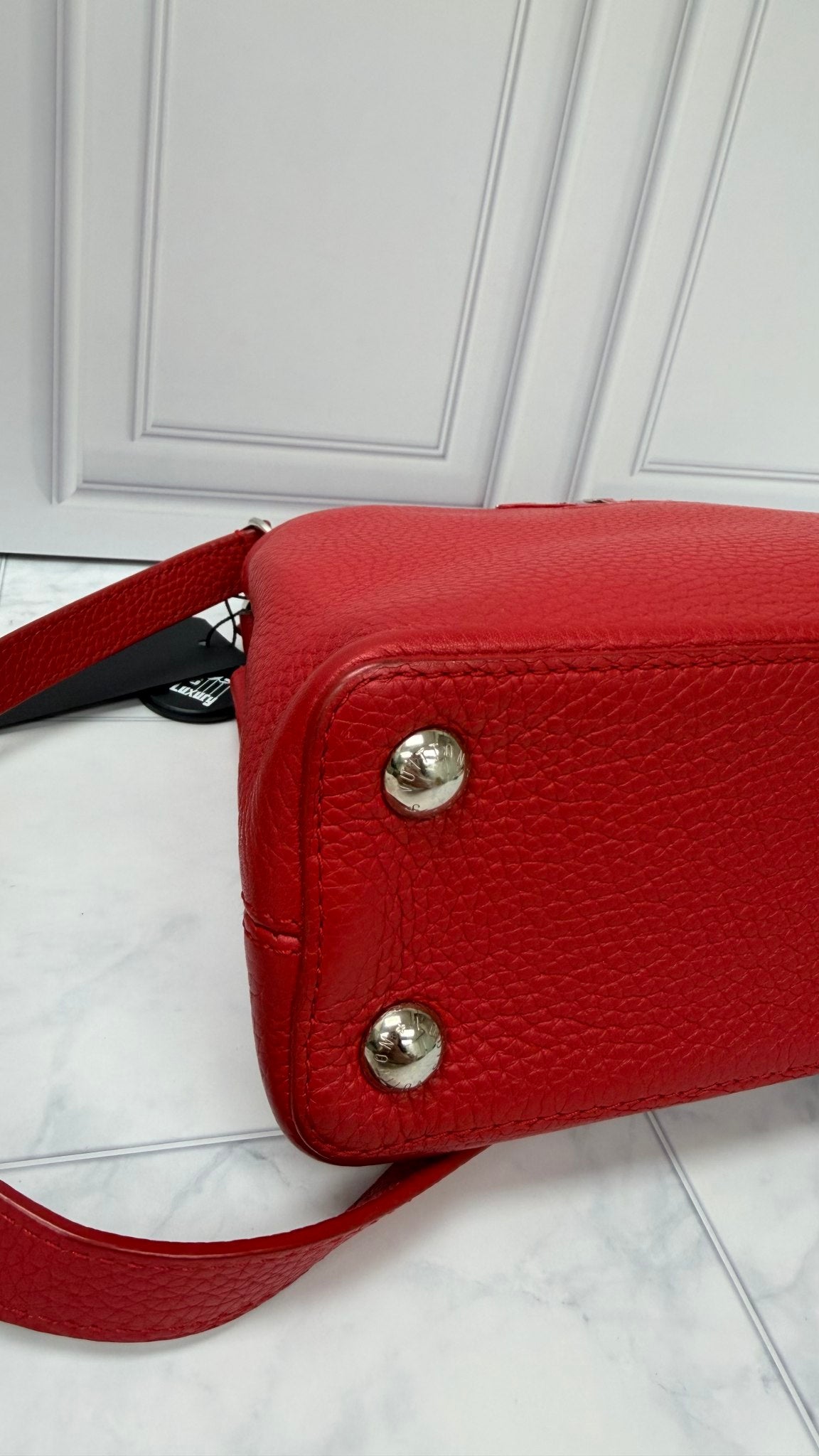 Louis Vuitton Red Taurillon Capucines BB Bag 