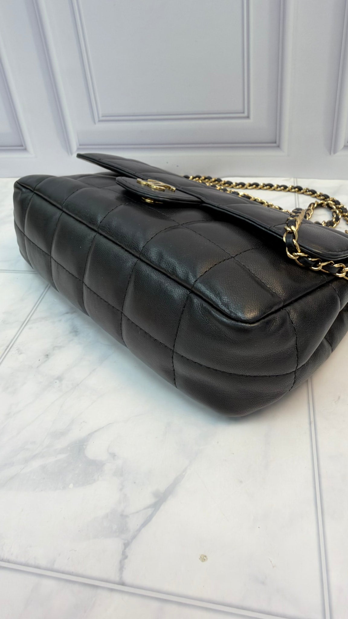 Chanel Lambskin Quilted Mini Chocolate Bar Flap Bag