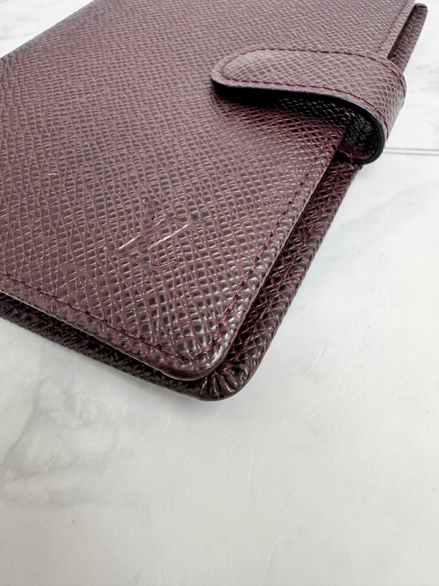 Louis Vuitton Burgundy Taiga Leather Agenda PM
