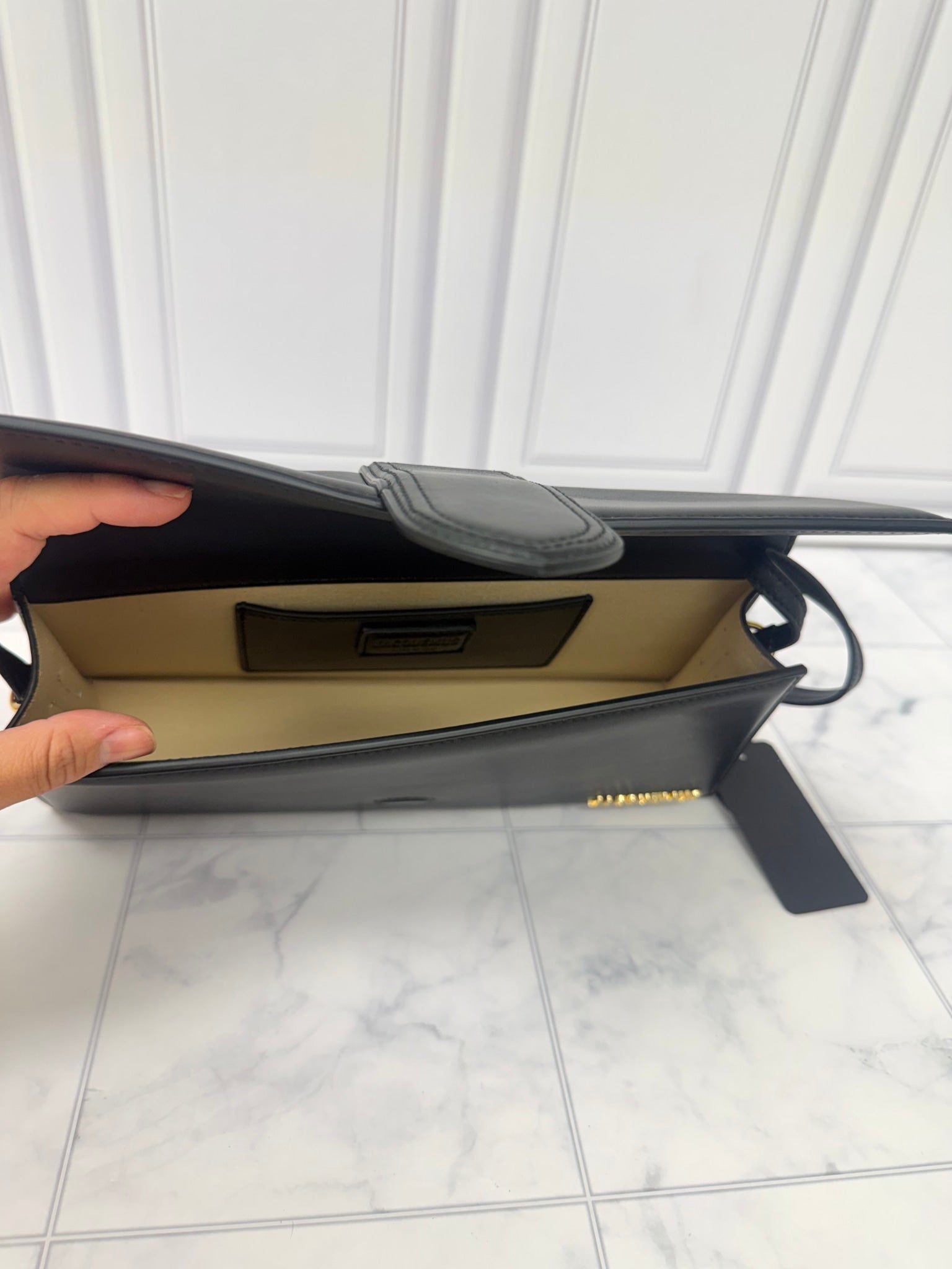 BRAND NEW - Jacquemus Black Leather Le Bambino Long Shoulder Bag