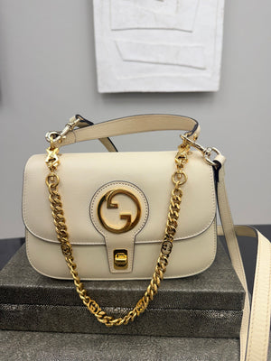 Gucci Cream Leather Blondie Crossbody Bag