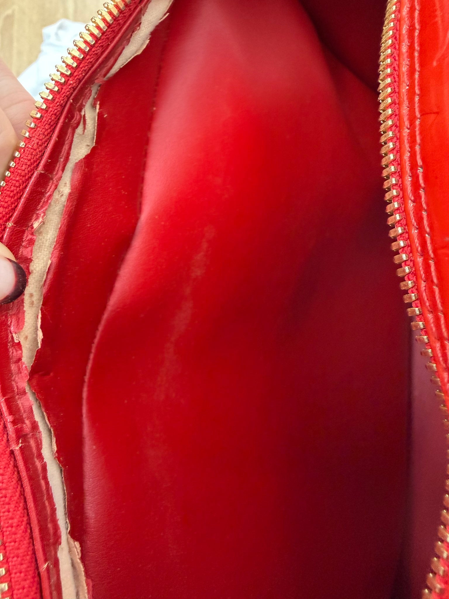 Louis Vuitton Red Vernis Sutton Shoulder Bag