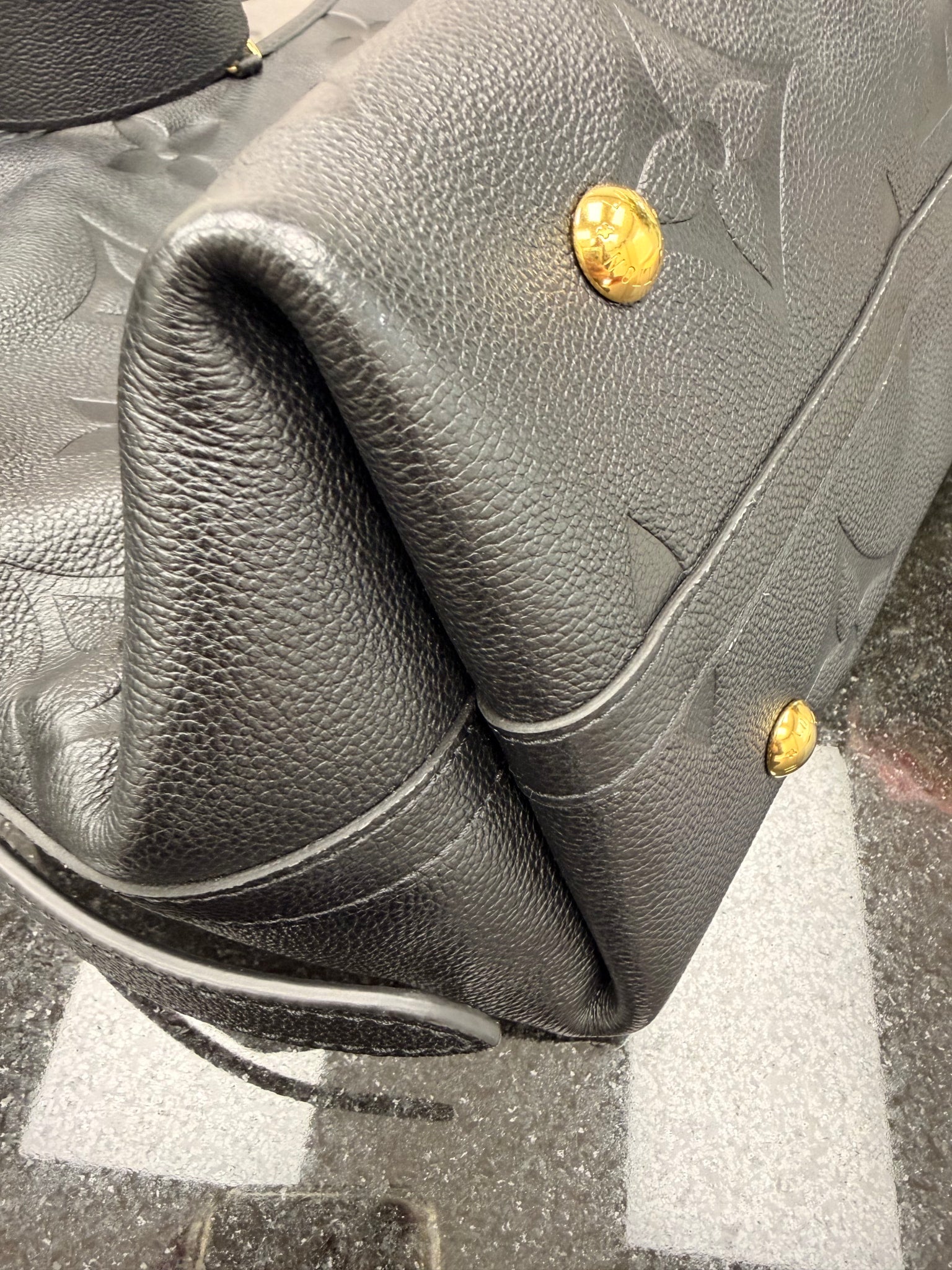 Louis Vuitton Black Empreinte Leather Carryall MM 