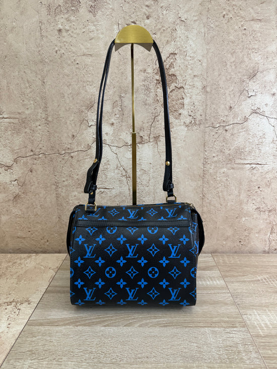 Louis Vuitton Monogram Black x Blue Speedy Amazon PM