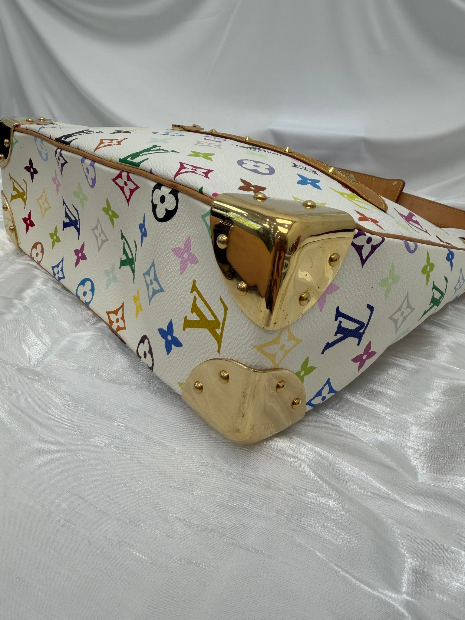 Louis Vuitton White Multicolore Monogram  Boulogne Shoulder Bag