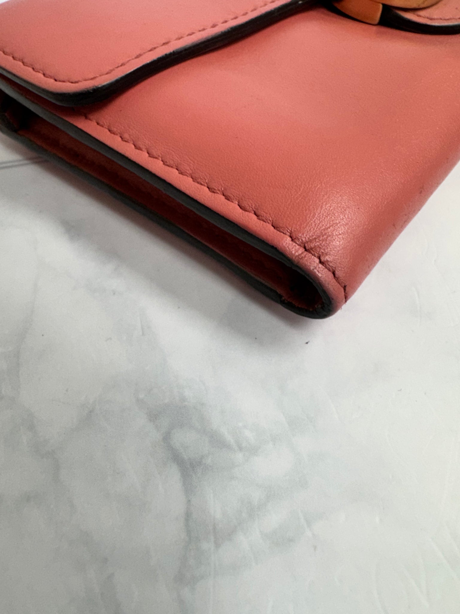 Gucci Pink Leather Interlocking G Long Wallet