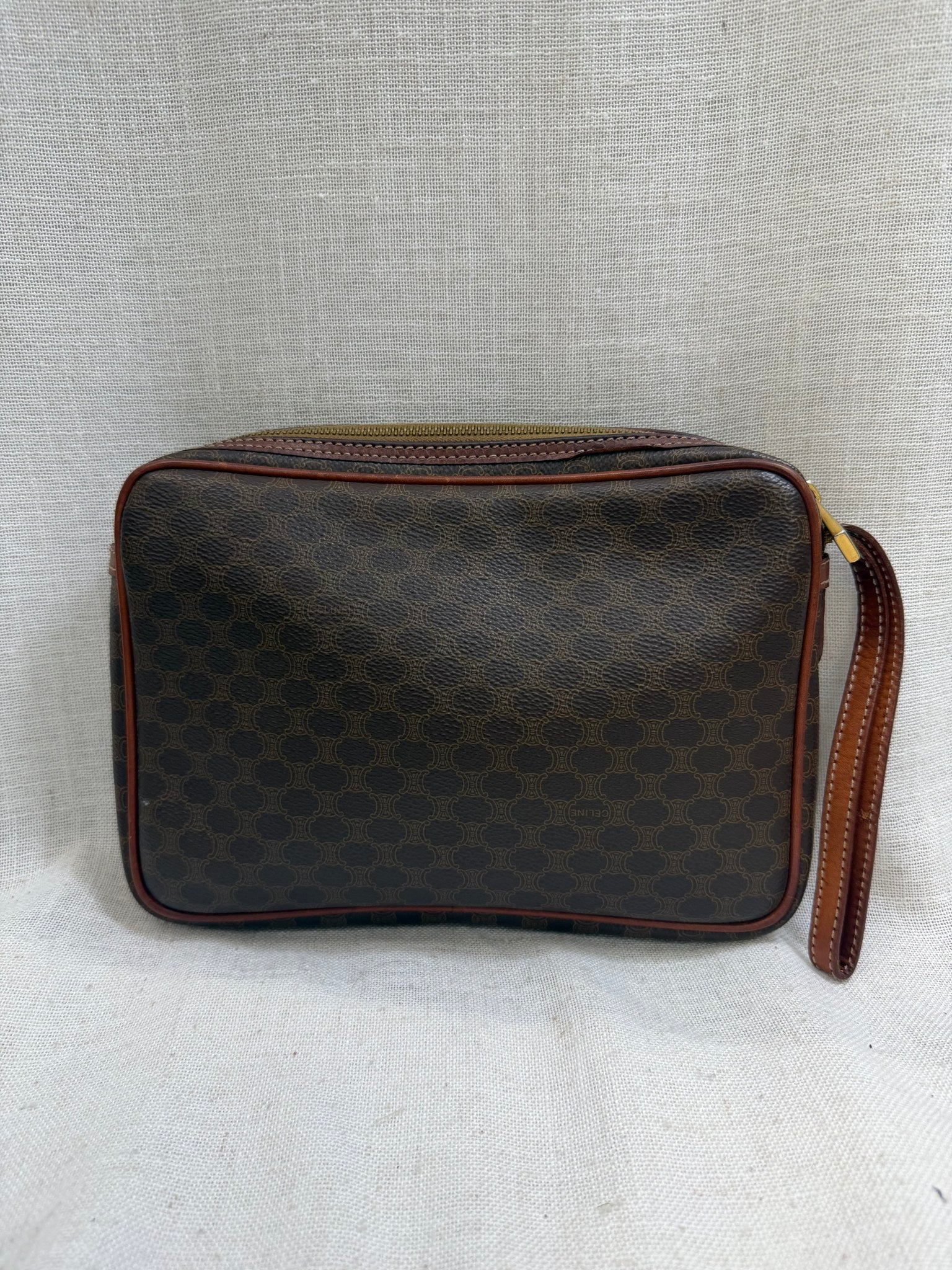 Celine Brown Macadam Clutch bag