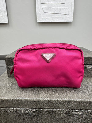 Prada Pink Nylon Small Pouch