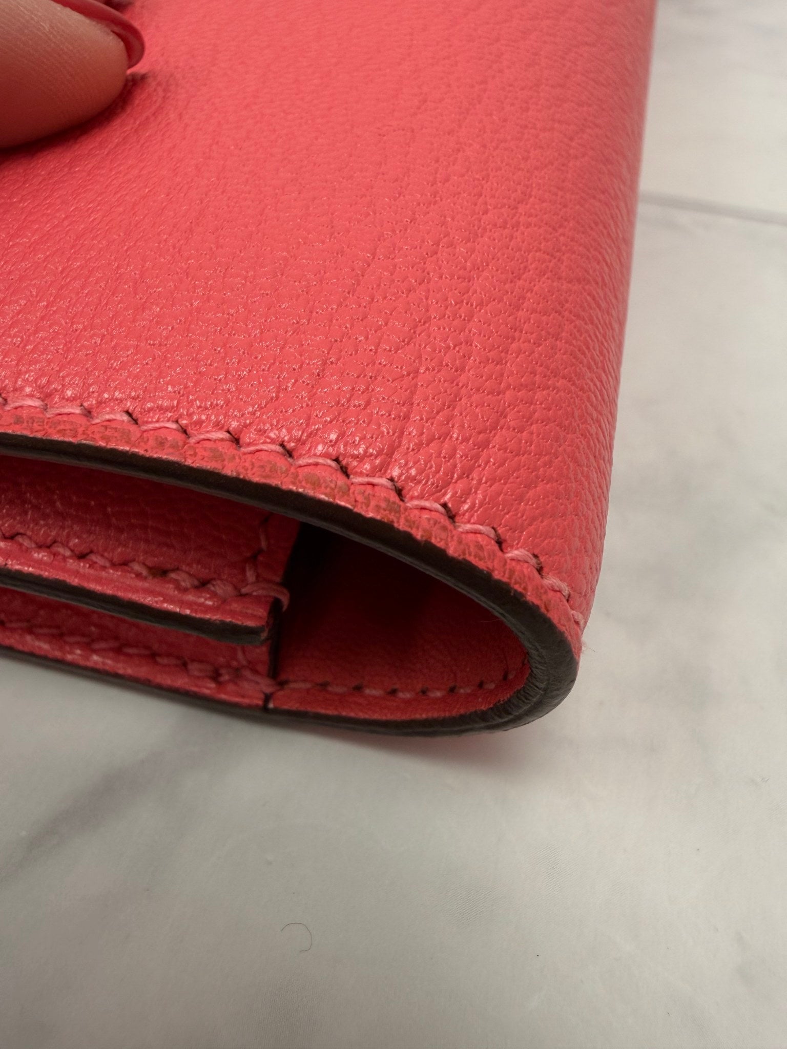 Hermes Pink Chevre Mysore Verrou Clutch 