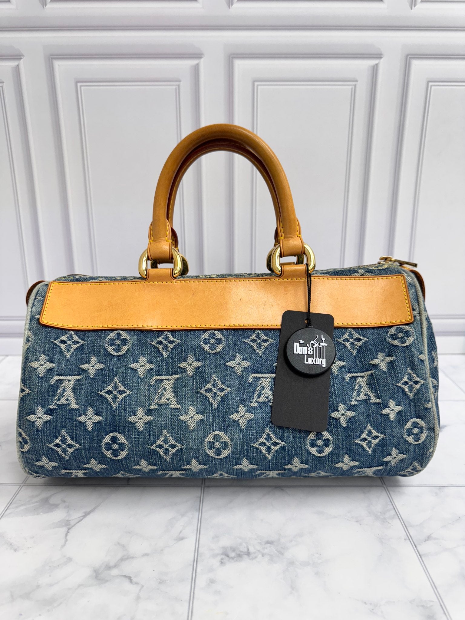 LIKE NEW  -  Louis Vuitton Monogram Denim Neo Speedy Handbag