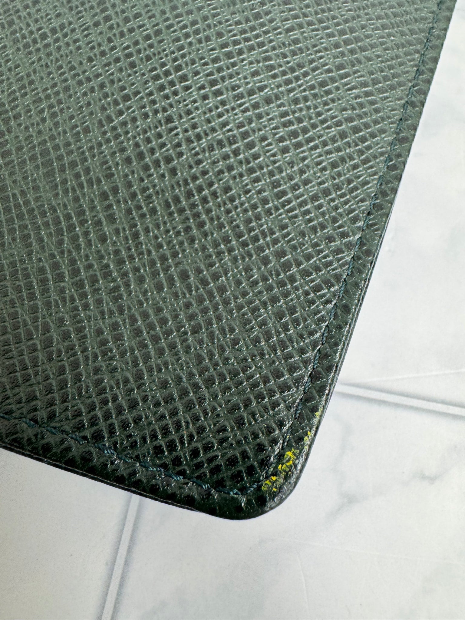 Louis Vuitton Green Taiga Leather Glasses Case 