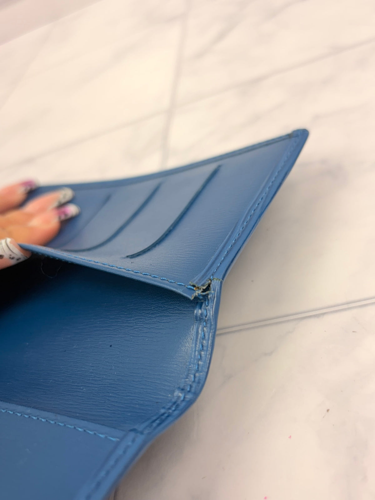 Louis Vuitton Blue Epi Leather Long Wallet