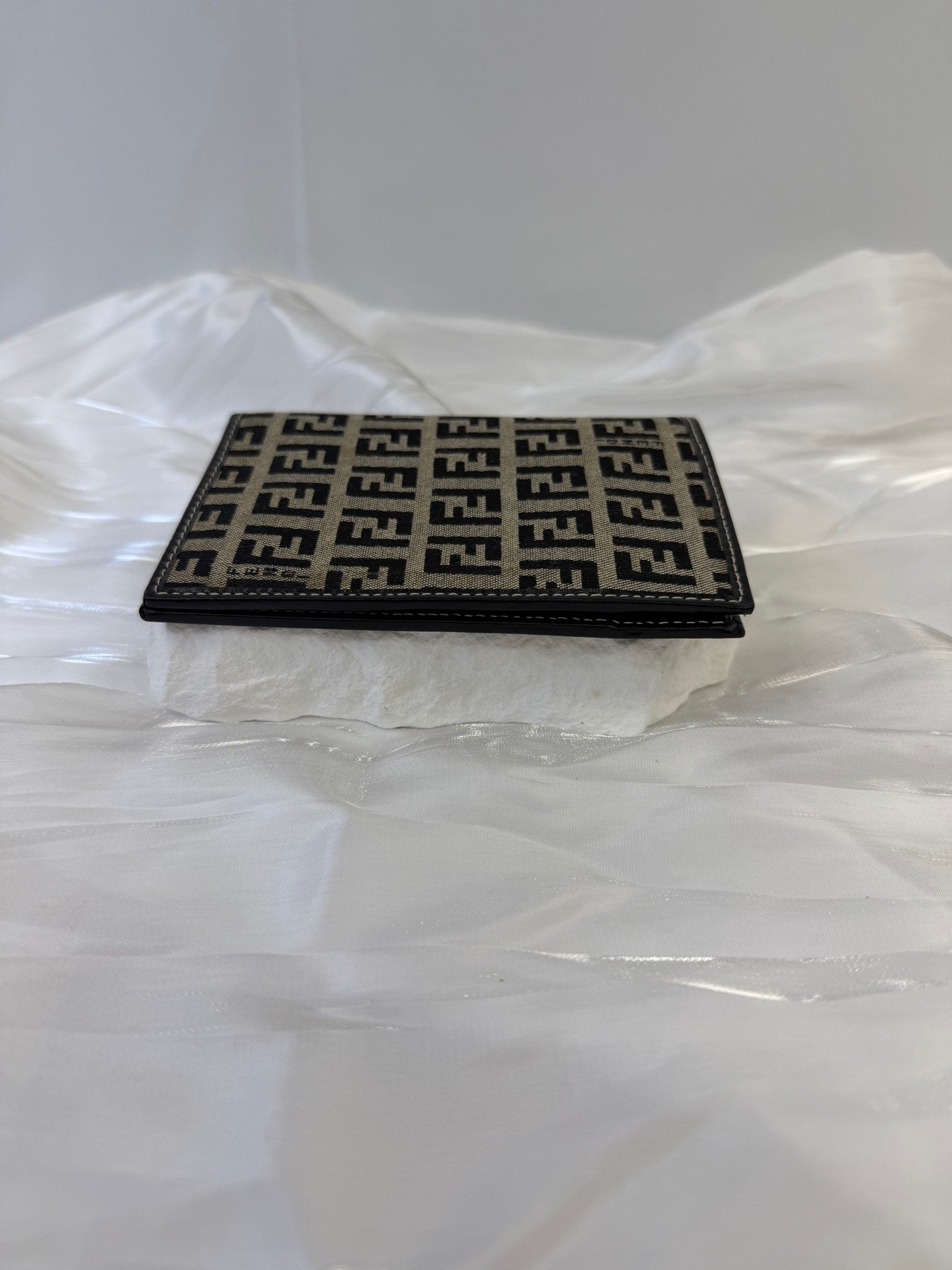 Fendi Black Canvas Zucca Bifold Wallet