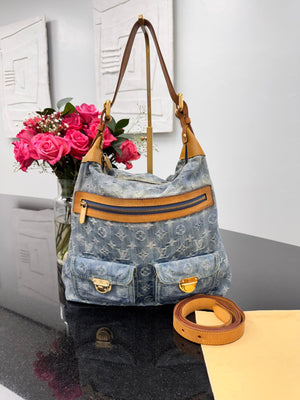 Louis Vuitton Blue Monogram Denim Baggy GM