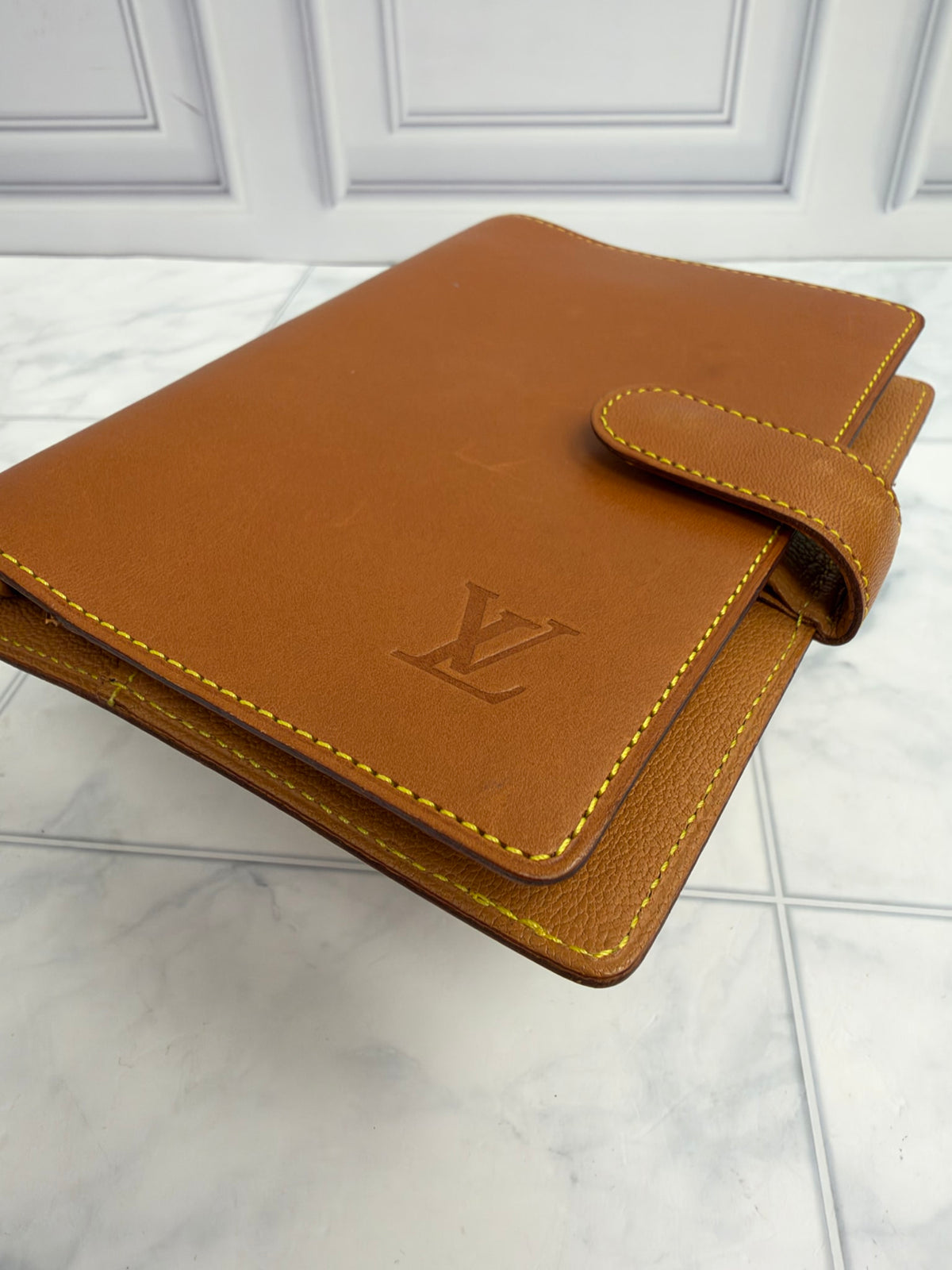 Louis Vuitton Cognac Leather Agenda PM