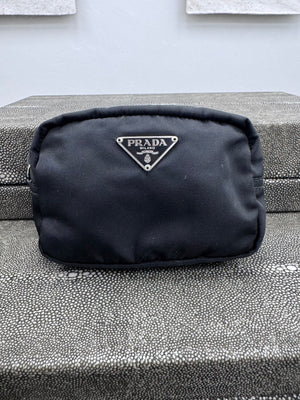 Prada Black Nylon Cosmetic Pouch