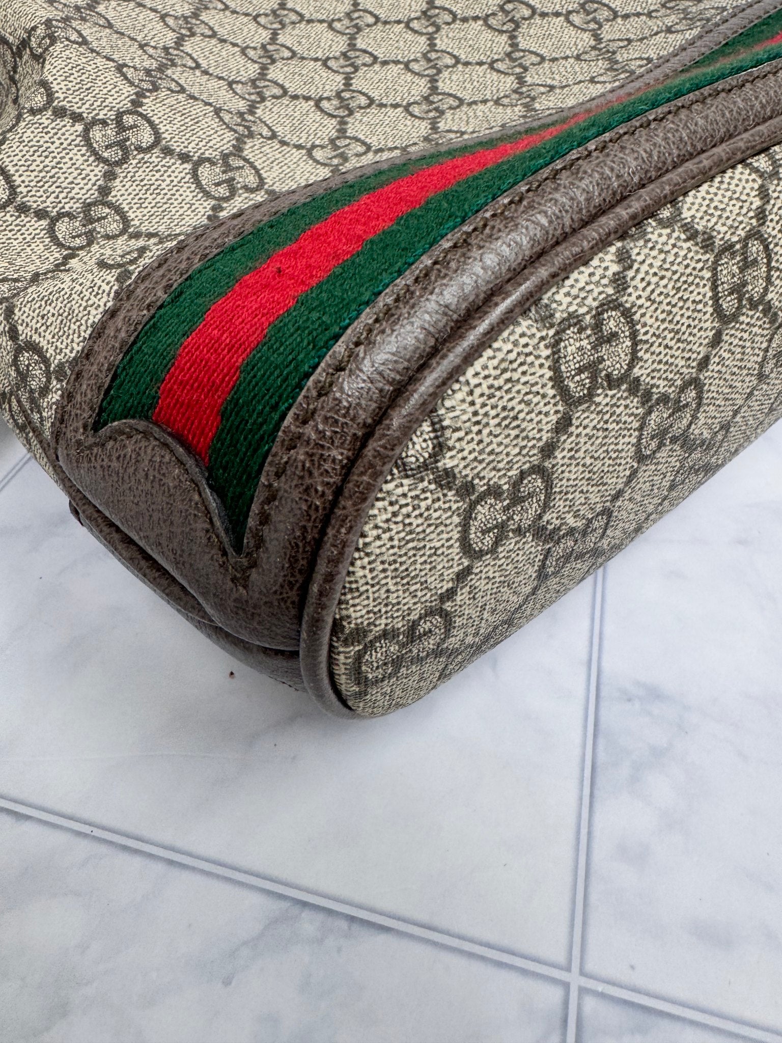 Gucci GG Coated Canvas Ophidia Small Bucket Bag