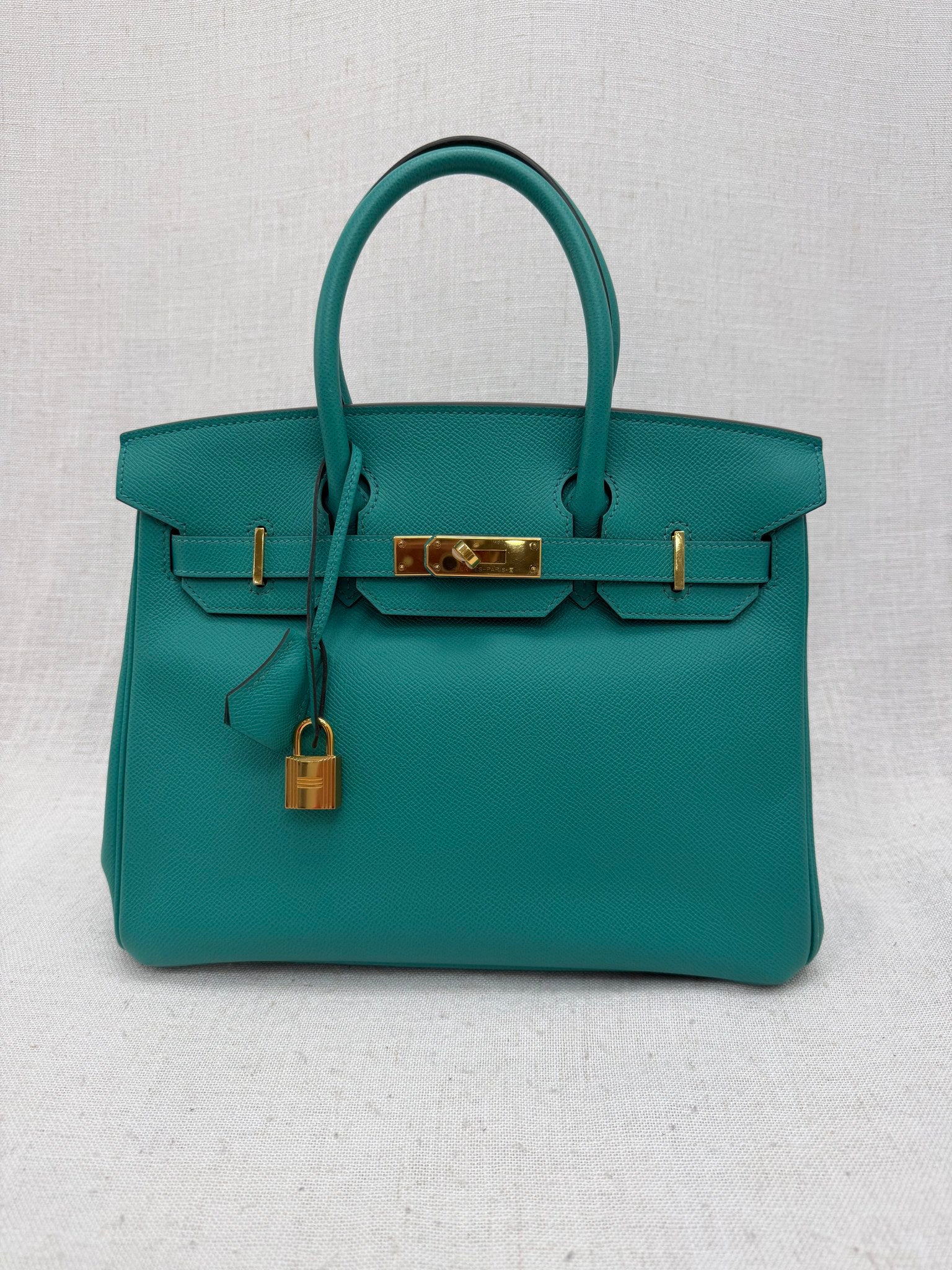 Hermes Vert Verone Epsom Leather Birkin 30 GHW