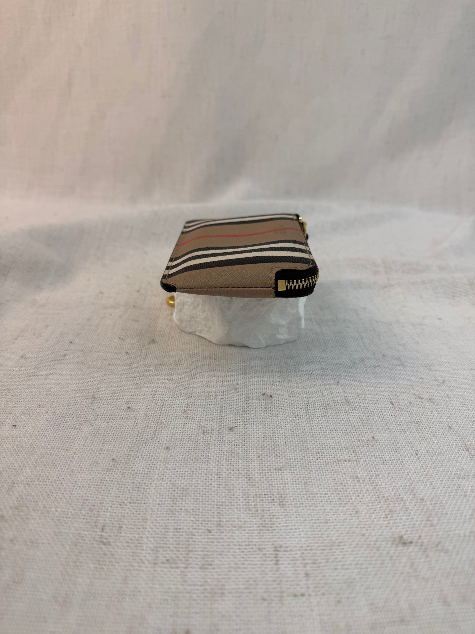 Burberry Brown Coated Canvas Kellbrook Icon Zip Coin Case