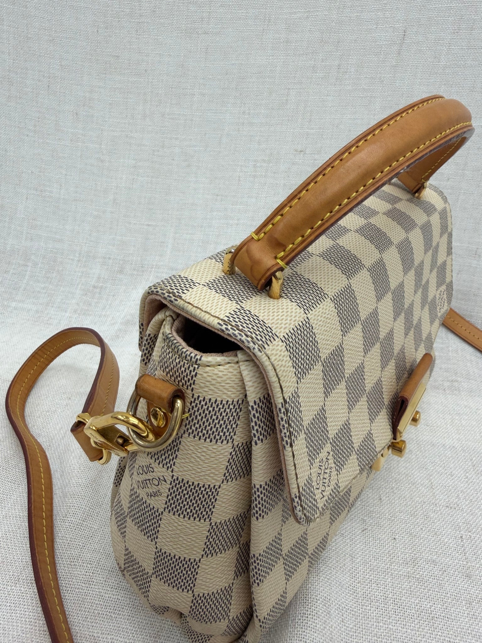 Louis Vuitton Damier Azur Croisette Top Handle Bag