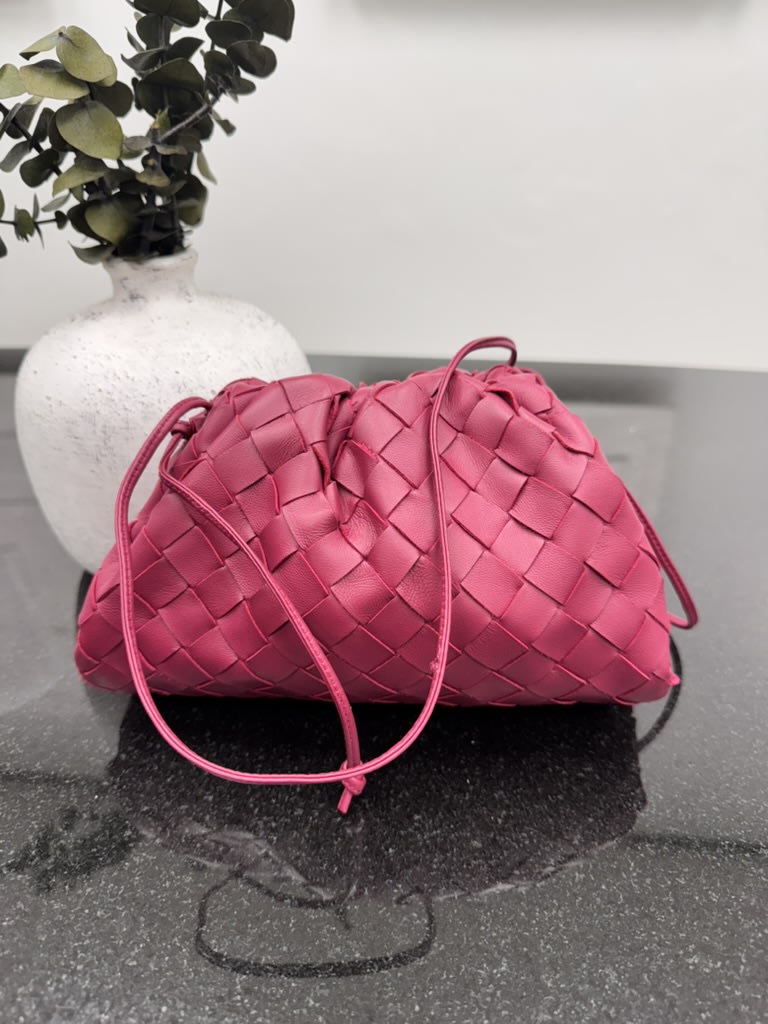 Bottega Veneta Burgundy Intrecciato Leather Mini Leather Crossbody Bag
