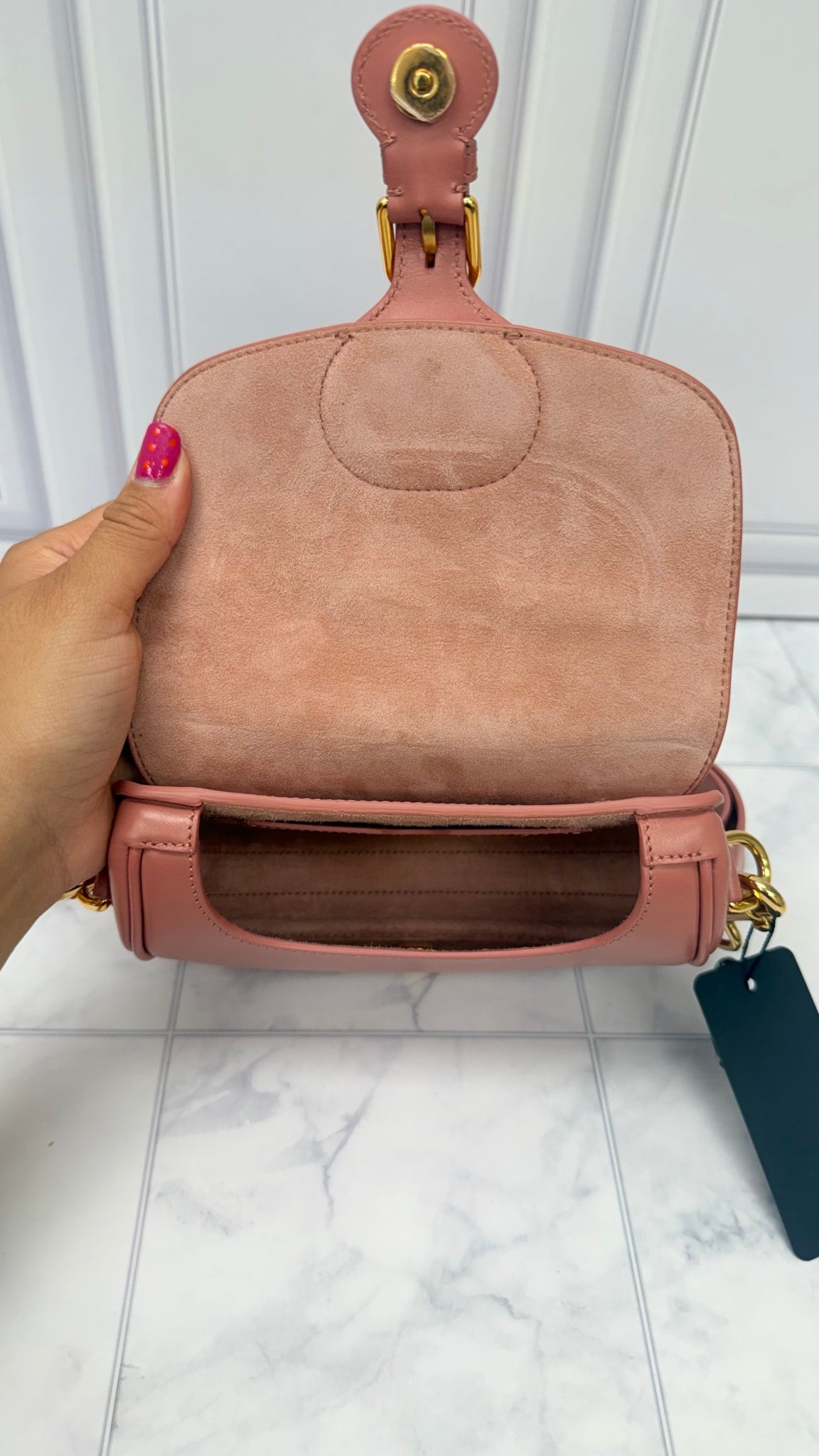 Christian Dior Pink Leather Crossbody Bag 