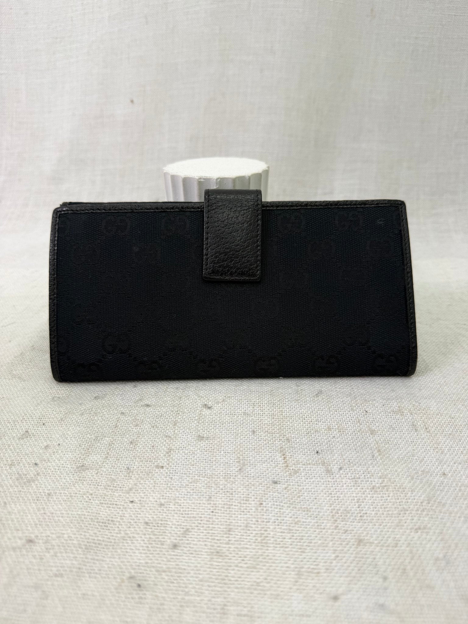 Gucci Black GG Canvas Long Wallet