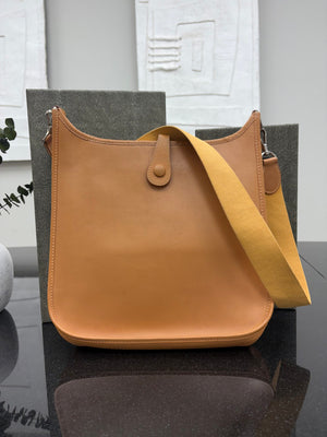 Hermes Brown Leather Evelyne PM Shoulder Bag