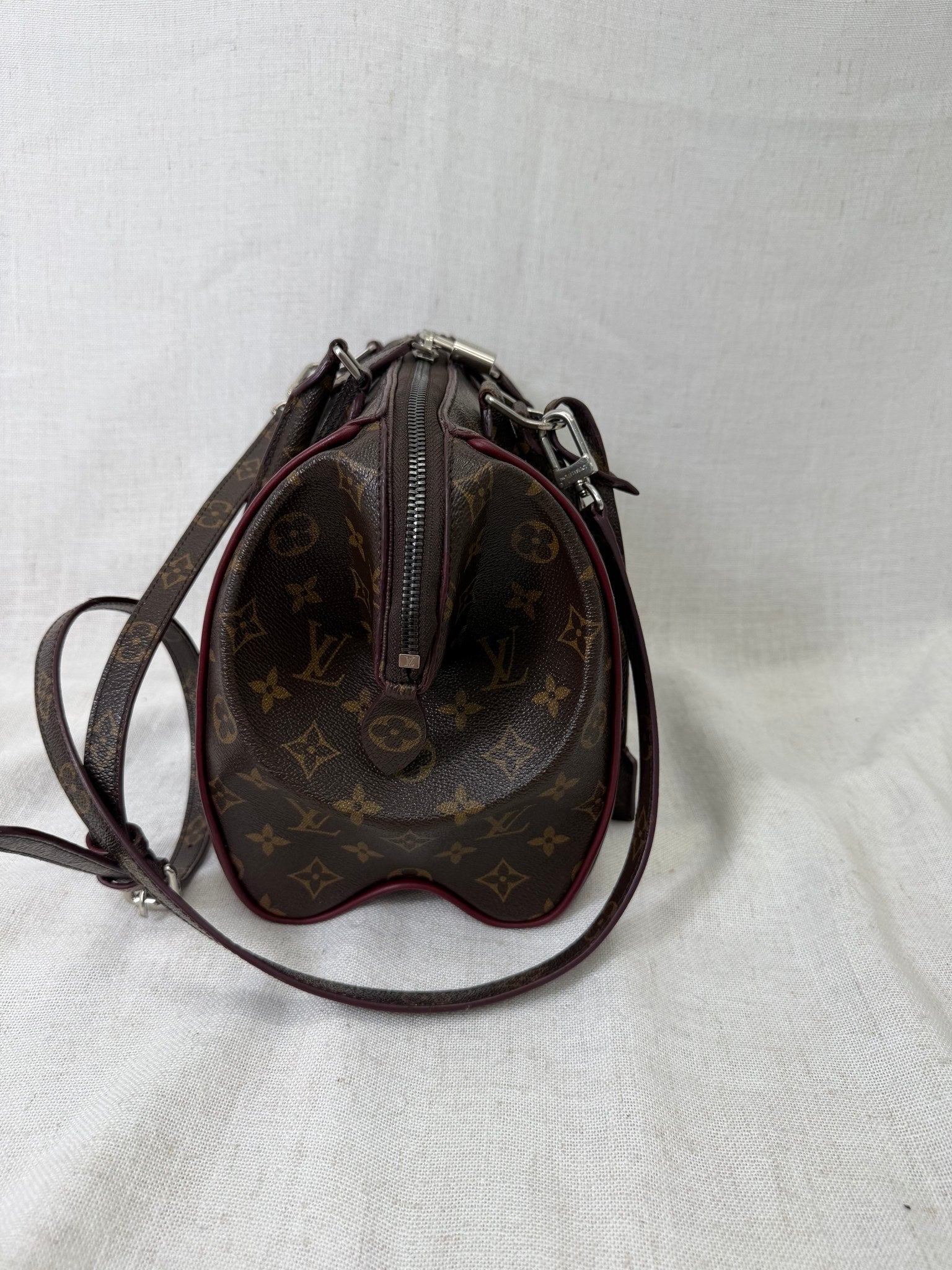 Louis Vuitton Bordeaux Monogram Shine Doc PM Handbag 