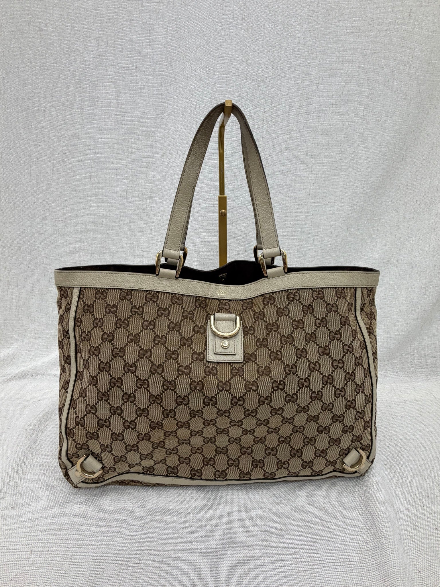 Gucci Tan GG Canvas Abby Tote Bag