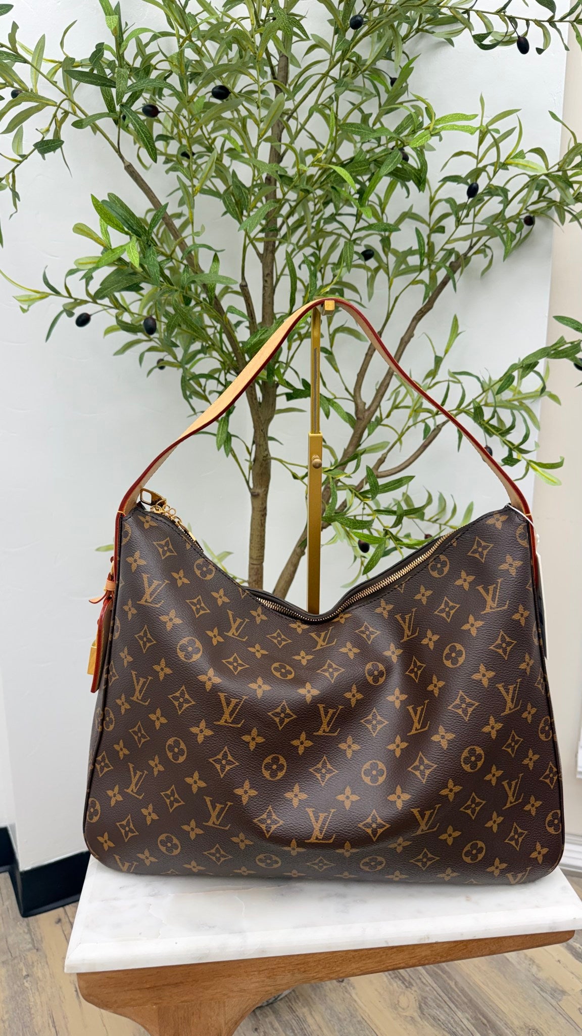 Louis Vuitton Monogram Slouchy MM Shoulder Bag 