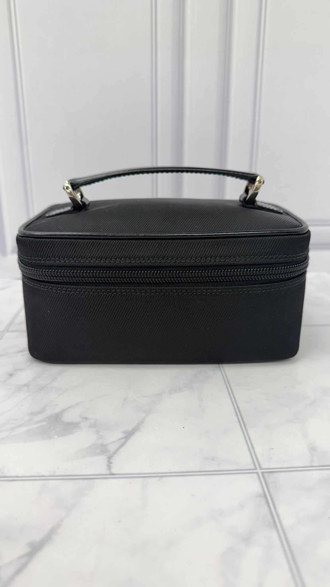 Gucci Black Nylon Bamboo Vanity Case 