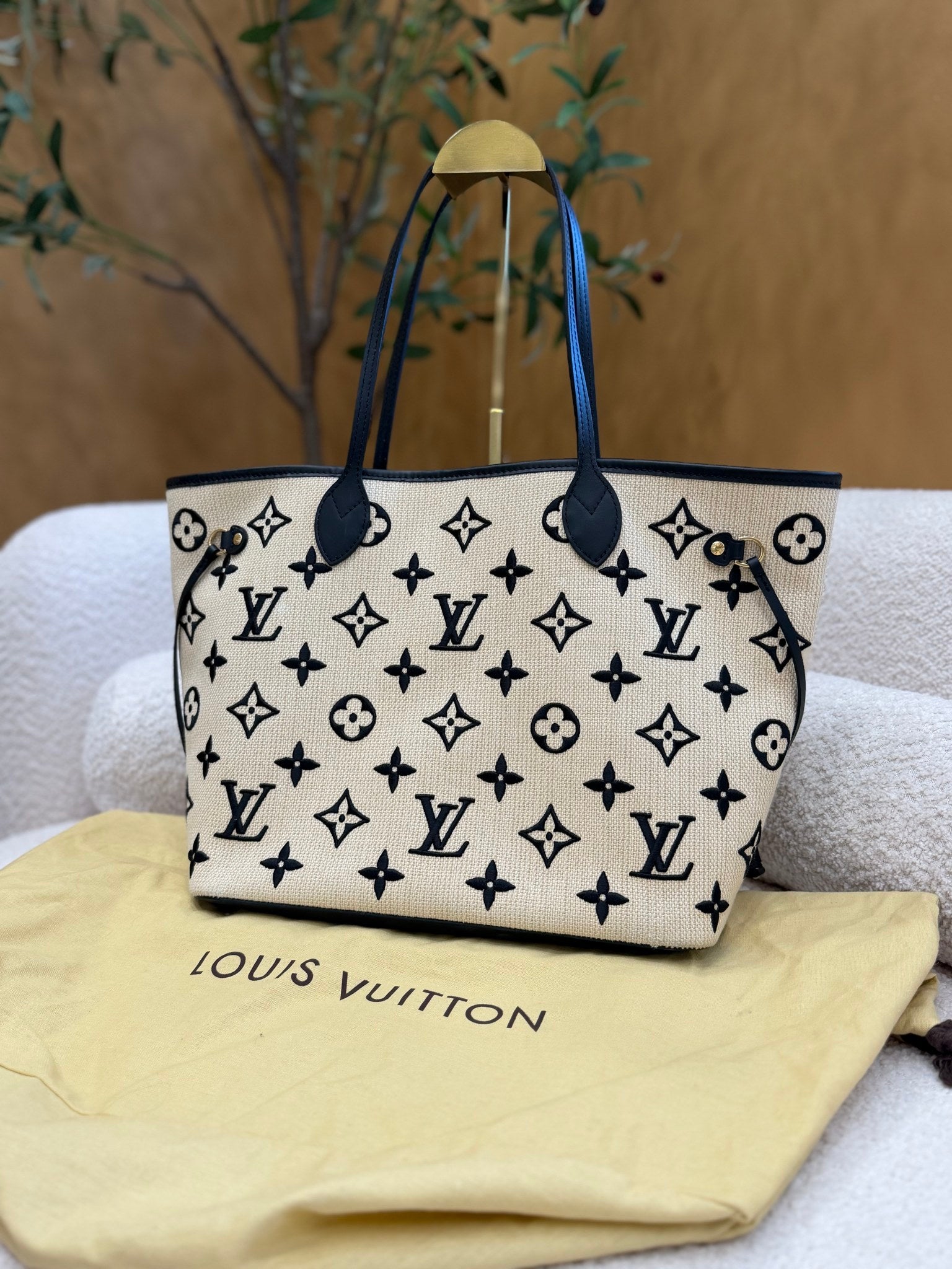Louis Vuitton Raffia By The Pool Neverfull MM
