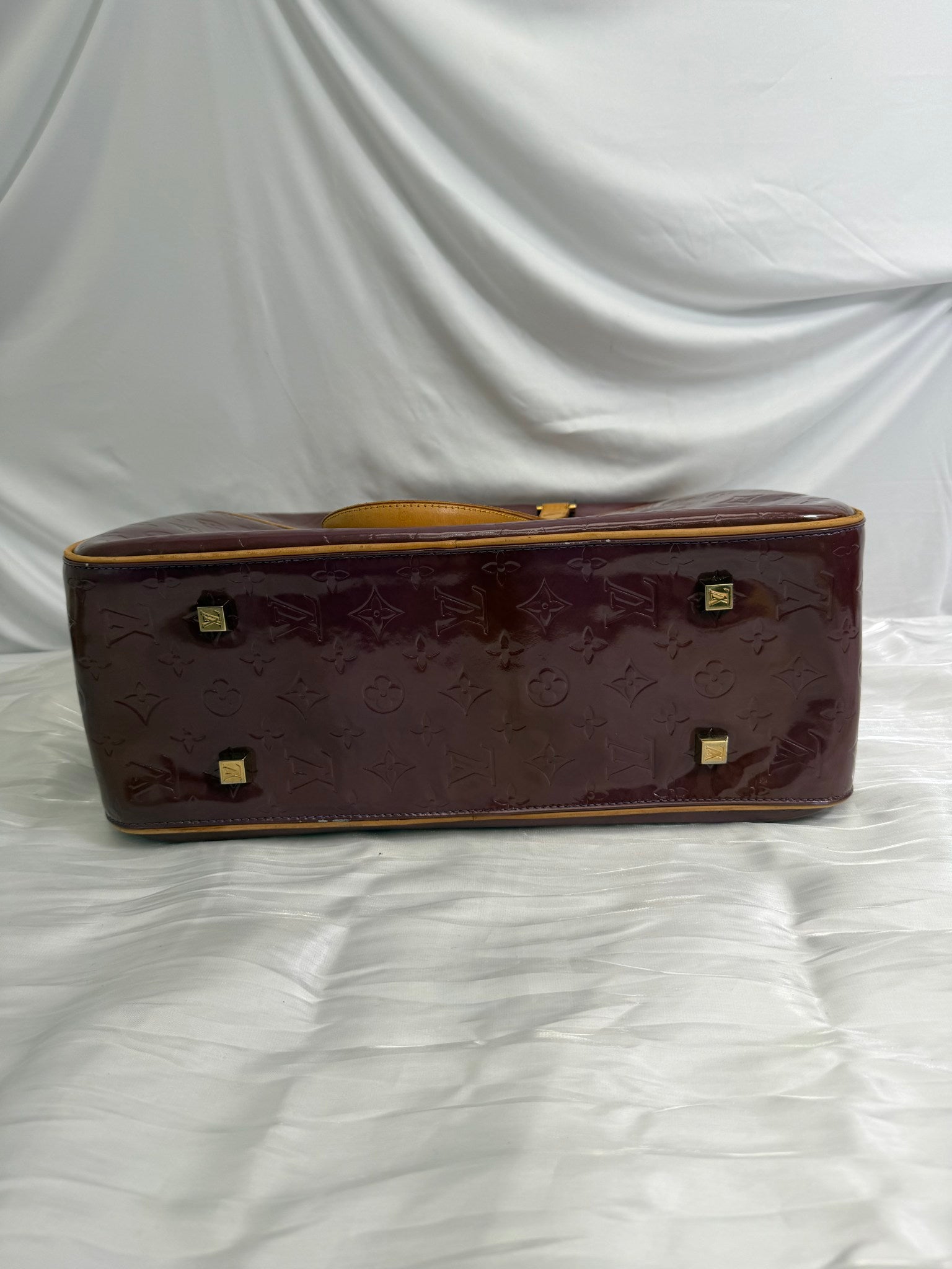 Louis Vuitton Burgundy Vernis Sutton Bag