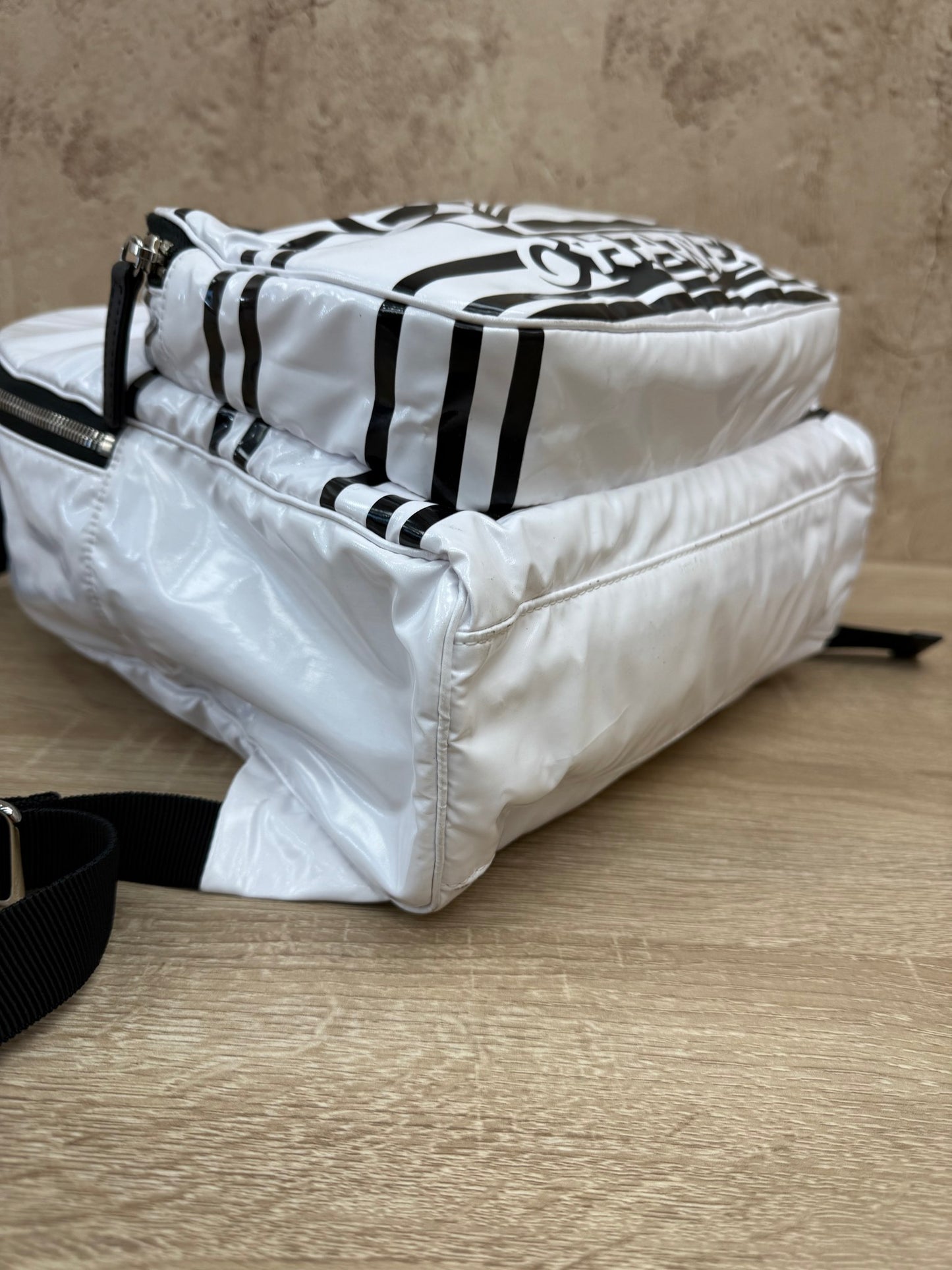 Chanel White Vinyl La Pausa Backpack Bag