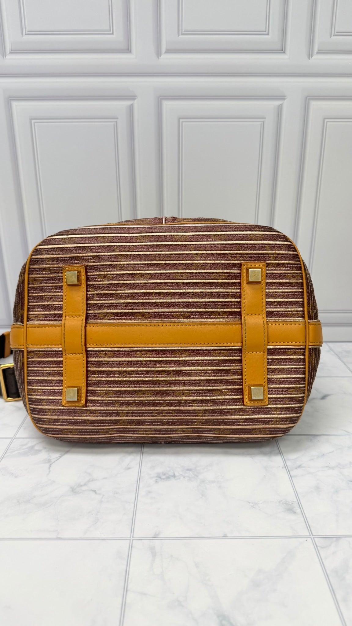 Louis Vuitton Monogram Burgundy And Rose Gold Eden Neo Bag 