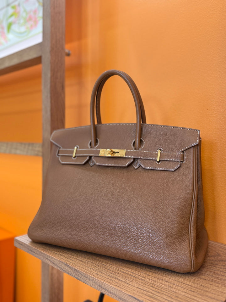 Hermes Gold Togo Leather Birkin 35