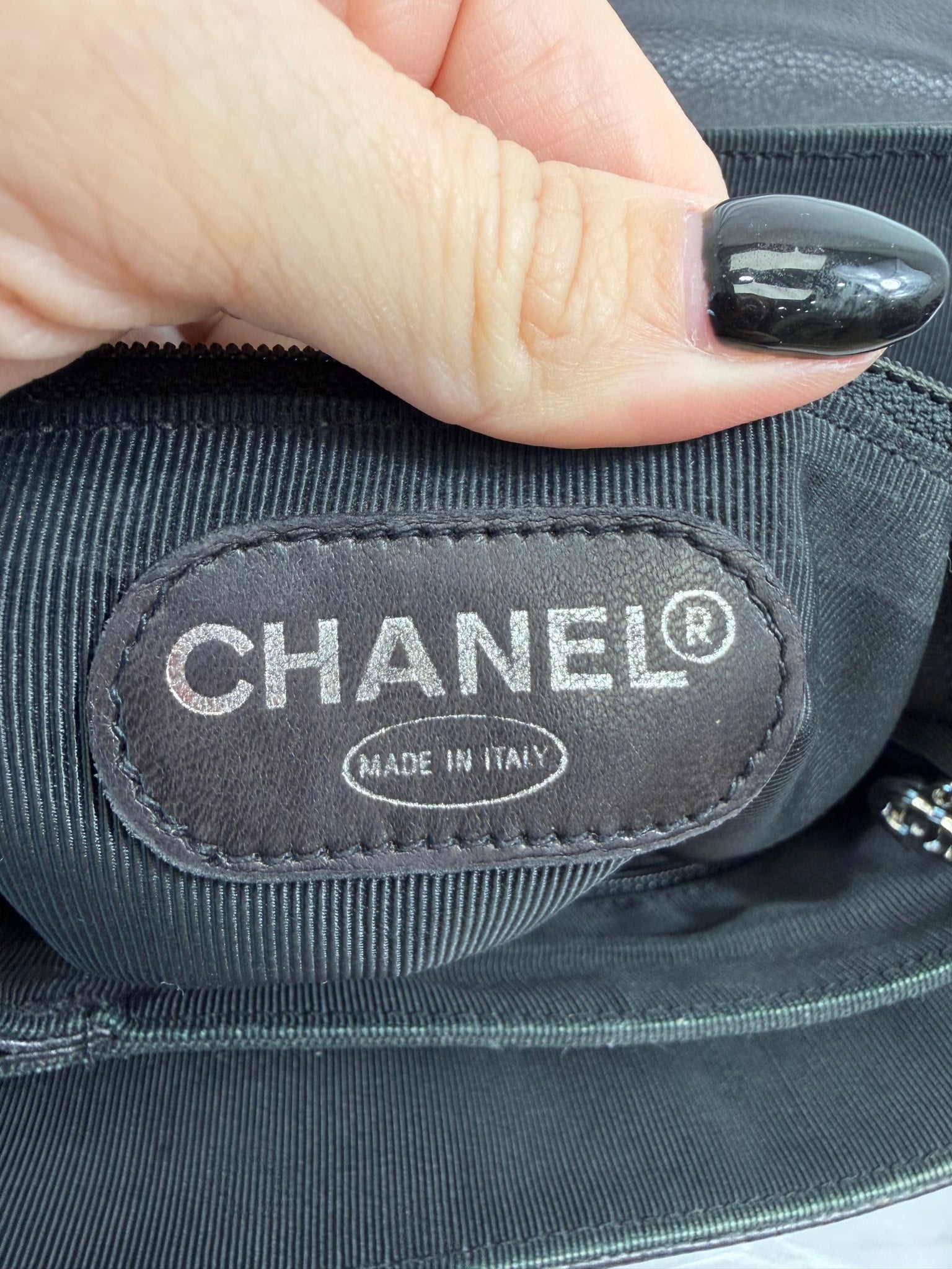 Chanel Black Caviar CC Backpack