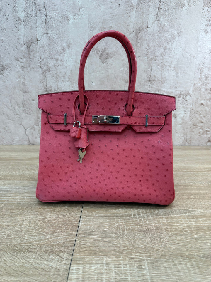 Hermes Bougainvillea Ostrich Birkin 30