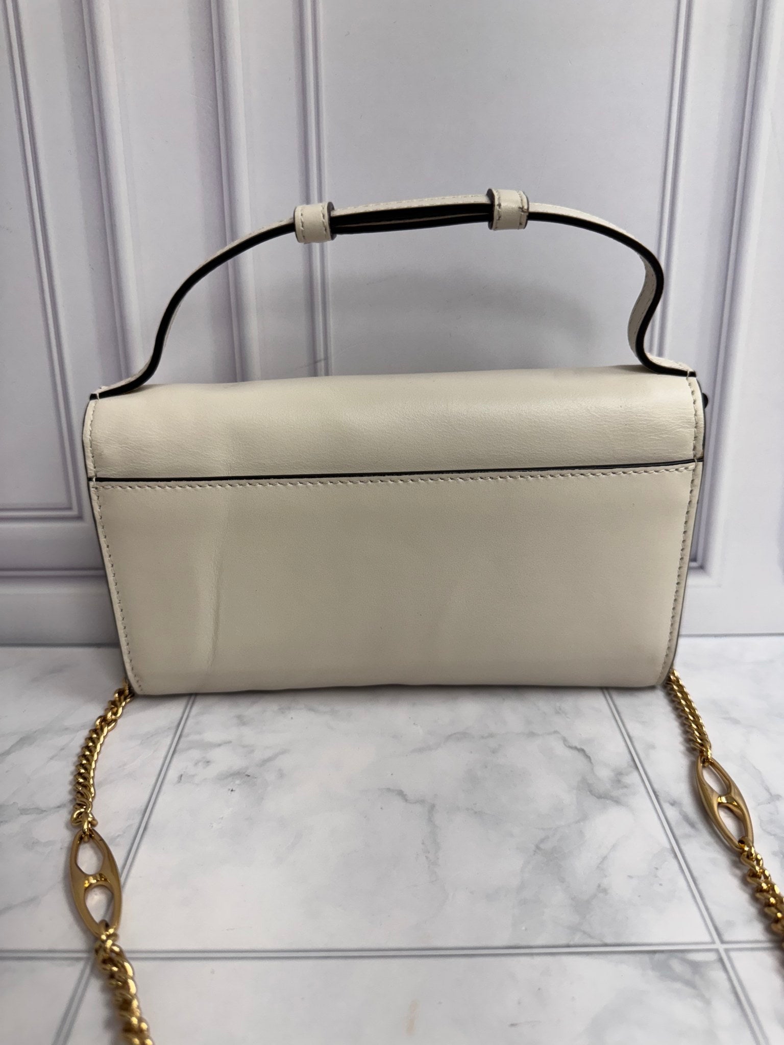 Gucci White Leather Zumi Mini 2Way Bag