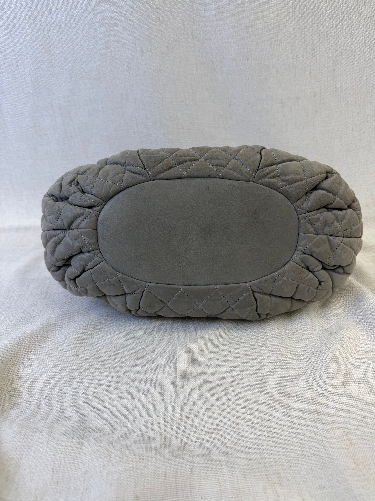 Chanel Gray Iridescent Calf Skin In The Mix Bag