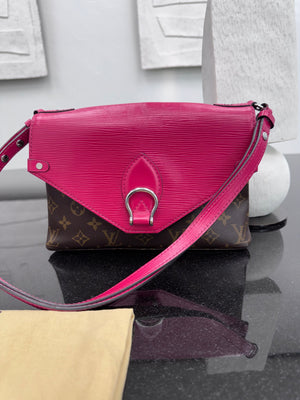 Louis Vuitton Monogram & Pink Epi Saint Michel Shoulder Bag