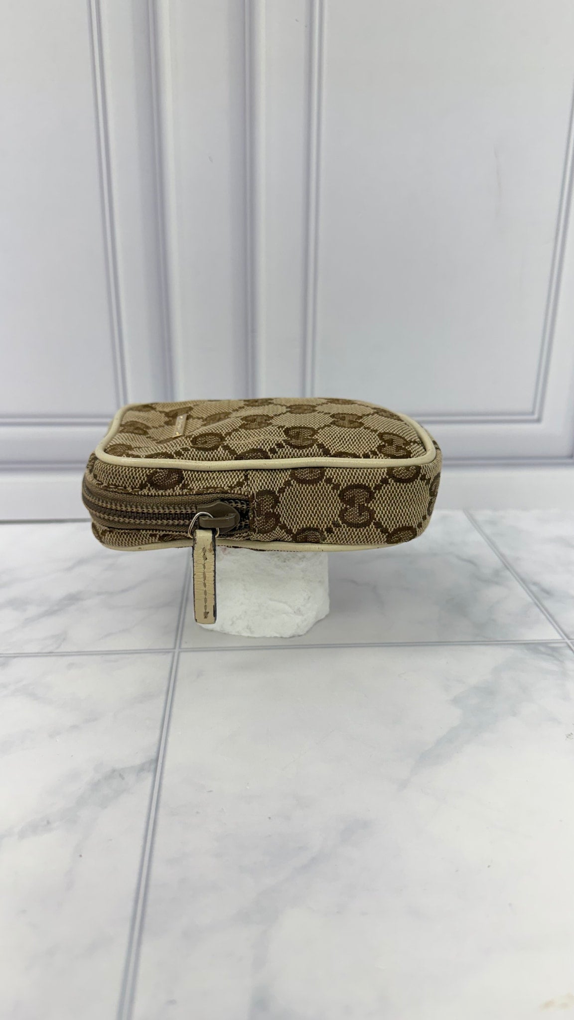Gucci Brown GG Canvas Small Pouch 