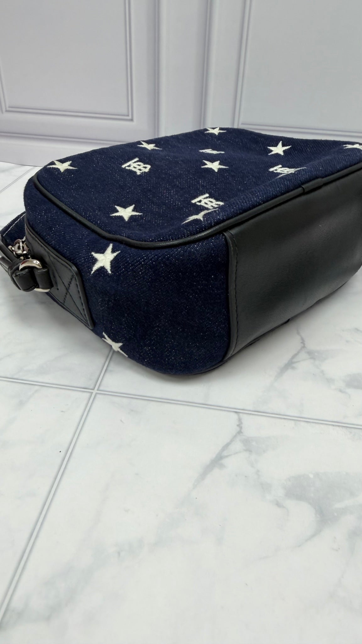 Burberry Dark Denim Star Logo Camera Bag