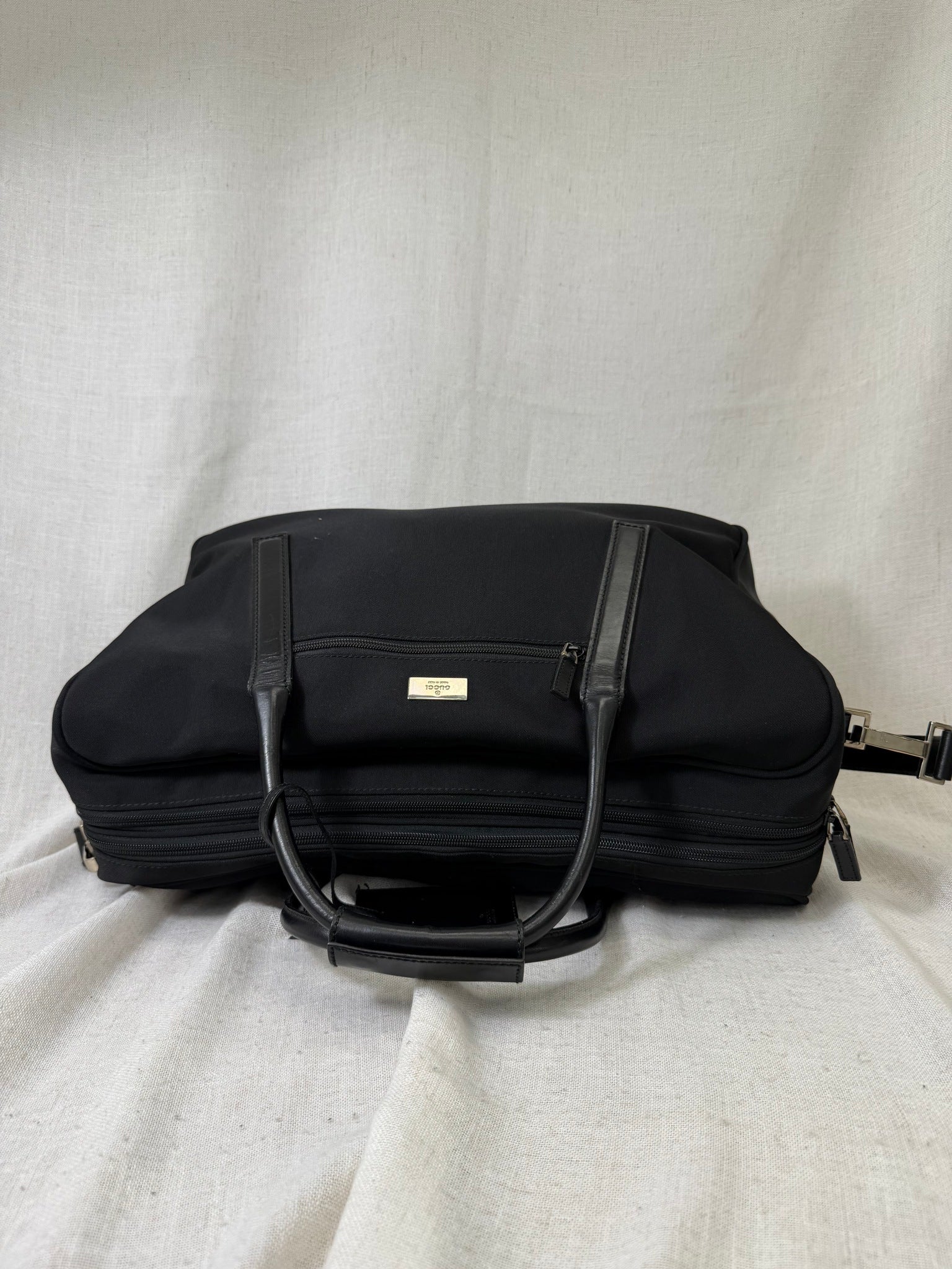 Gucci Black Nylon And Leather Duffle Bag