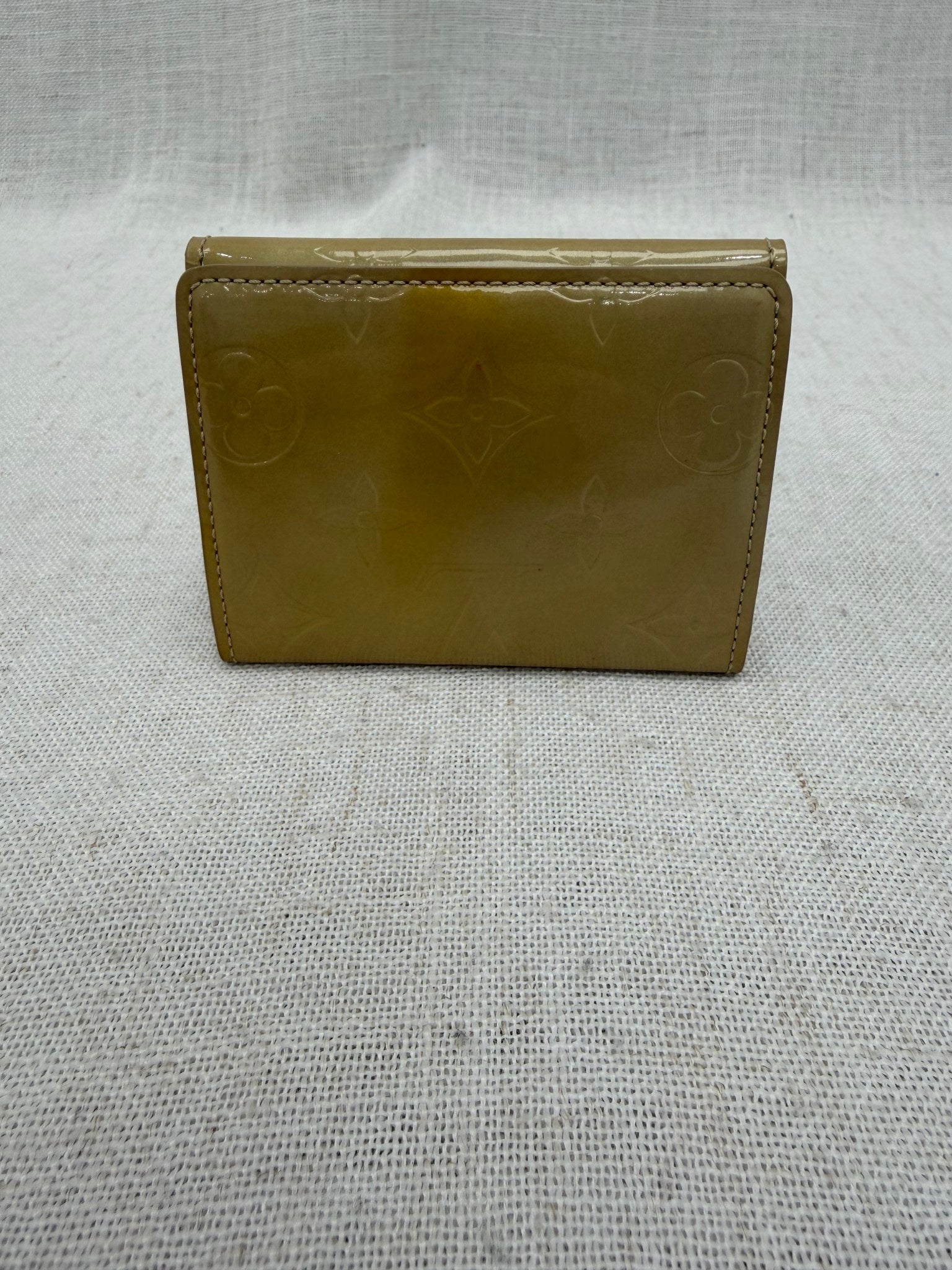 Louis Vuitton Yellow Vernis Compact Wallet