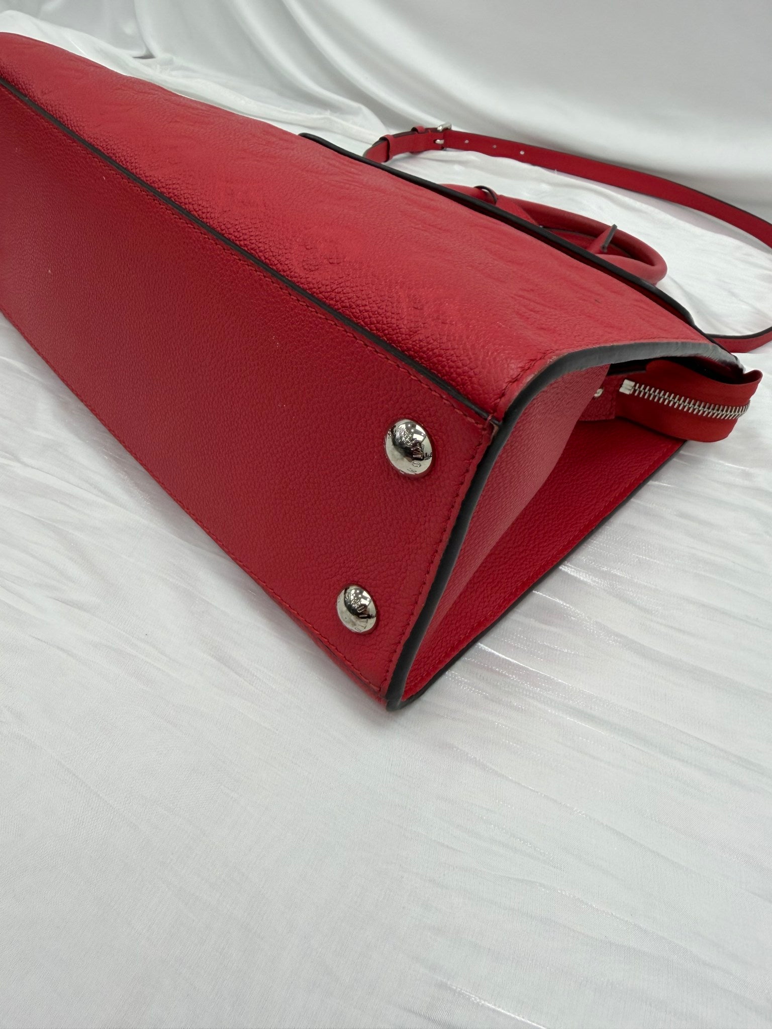 Louis Vuitton Red Empreinte  Pont Neuf MM Handbag