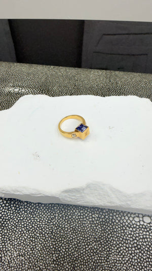 Louis Vuitton Gold And Purple Gamble Ring