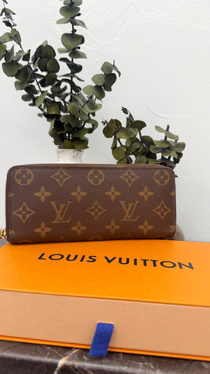 Louis Vuitton Orange Monogram Clemence Wallet